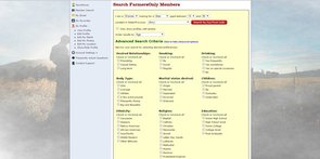 Zrzut ekranu funkcji wyszukiwania FarmersOnly.com