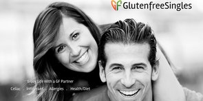 Screenshot van de startpagina van GlutenFreeSingles.com
