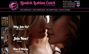 Uno screenshot della homepage di Pink Lobster Dating