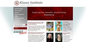Schermata La homepage del Kinsey Institute