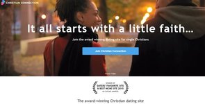 Screenshot van de homepage van Christian Connection