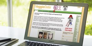 Image de la page d'accueil de VeggieDate