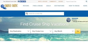 Schermata della homepage di Cruise Critic