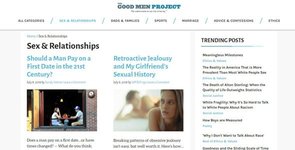 Screenshot der Sex- und Beziehungsseite von The Good Men Project