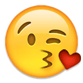 Zdjęcie przedstawiające buziaka emoji