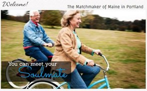 Captura de pantalla de la página de inicio de The Matchmaker of Maine