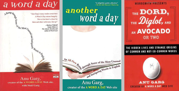 Foto de un collage de libros escritos por Anu Garg