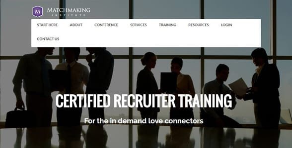 Captura de pantalla de la página de formación de reclutadores de MMI