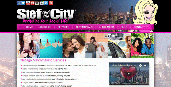 Screenshot der Homepage von Stef und der Stadt