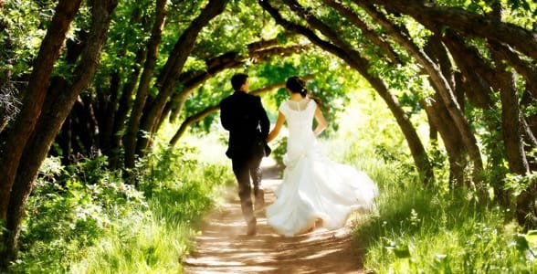 Zdjęcie małżeństwa w Red Butte Garden