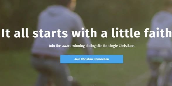 Capture d'écran de la page d'accueil de Christian Connection
