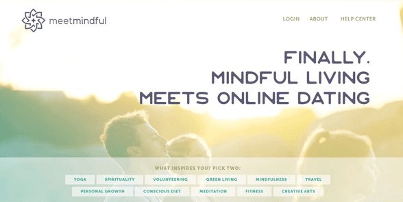 Foto der MeetMindful-Homepage