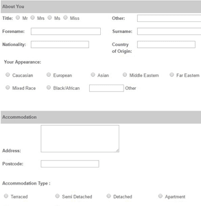 Captura de pantalla de la aplicación Select Personal Introductions