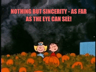 Upřímný GIF Linuse od Charlieho Browna