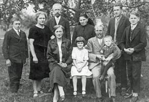 Zdjęcie Franza Xavera Lfflera i jego rodziny