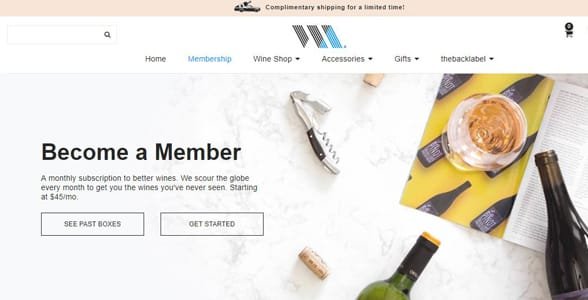 Wine Awesomeness' web sitesinin ekran görüntüsü