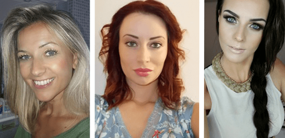 Collage von osteuropäischen Matchmaker-Frauenprofilen
