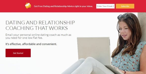 Zrzut ekranu strony głównej DatingCoachSOS