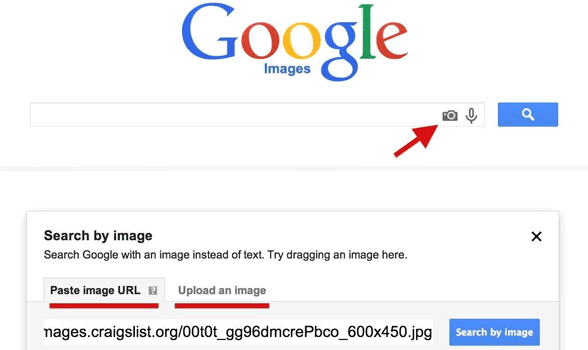 Foto van Google's Reverse Image Search