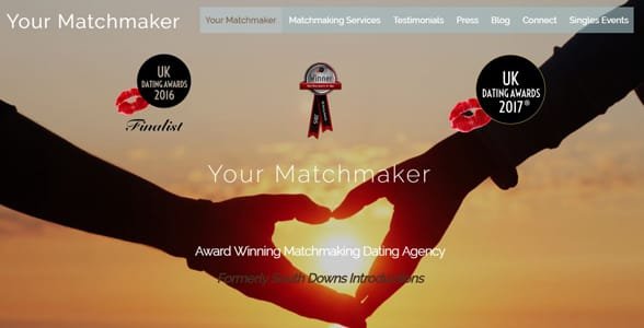 Captura de pantalla del sitio web de Your Matchmaker