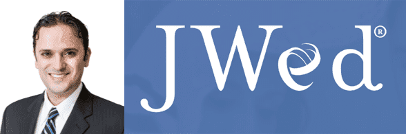 Headshot Bena Rabizadeha a logo JWed