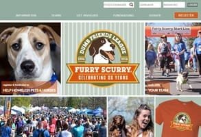 Screenshot van de Furry Scurry-webpagina