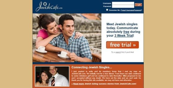 Captura de pantalla de JewishCafe.com