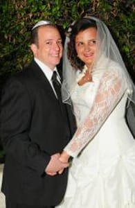 Marc ve Angela'nın evli olan JewishCafe.com kullanıcılarının fotoğrafı