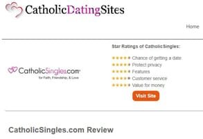 Bir CatholicDatingSites.org incelemesinin ekran görüntüsü