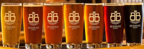 Foto der Biere bei Bainbridge Brewing