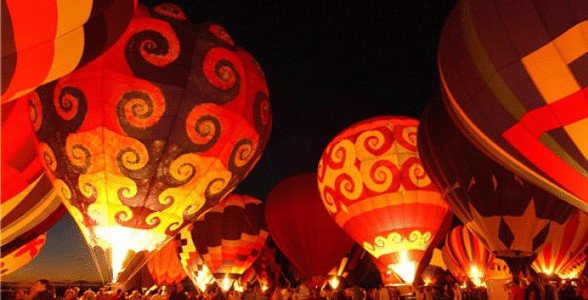 Foto der Ballon-Fiesta Ballon-Glühen