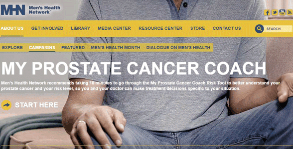 Men's Health Network web sitesinin ekran görüntüsü