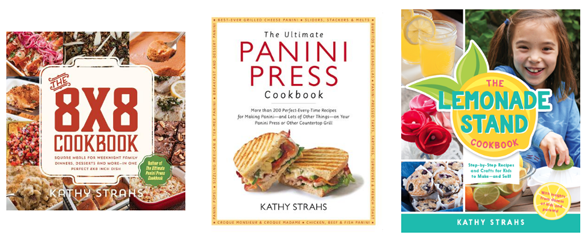 Photo des livres de cuisine de Kathy Strahs