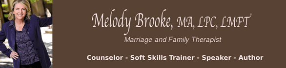 Screenshot van de Melody Brooke-banner
