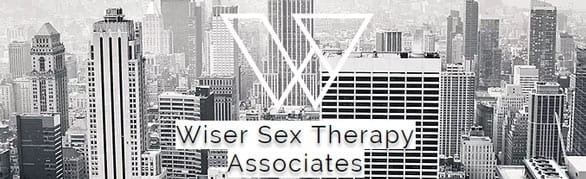 Screenshot von Wiser Sex Therapy Associates Logo und Hintergrund