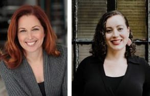 Chamin Ajjan-therapeuten, van links, Amy Mazur en Kate Klein
