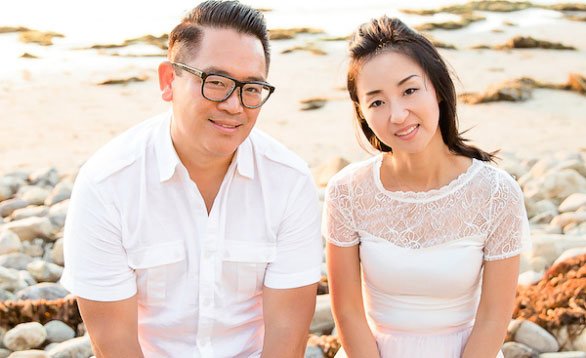 Photo des co-fondateurs de M8 Stephen Liu et sa femme Linda Kim