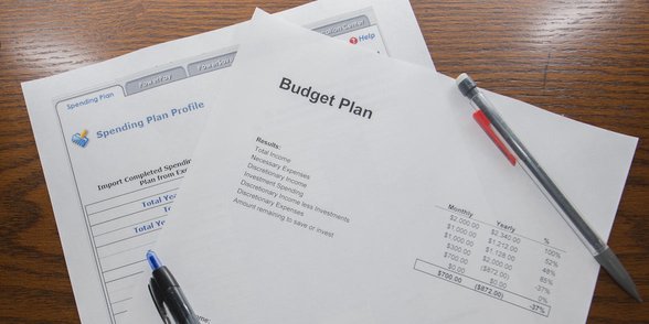 Fotografie rozpočtového listu