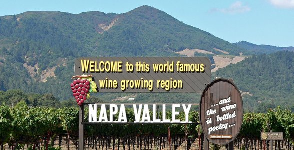 Zdjęcie znaku powitalnego Napa Valley