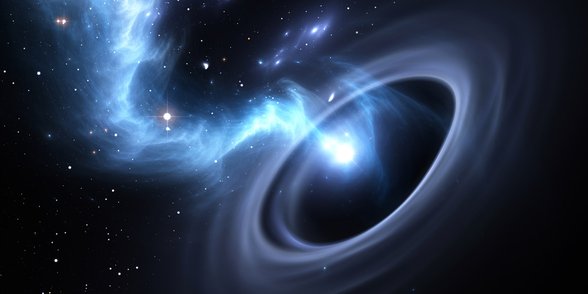Foto di un buco nero