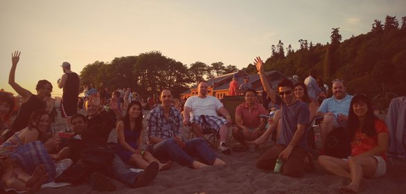 Foto dell'evento sulla spiaggia di The Fun Singles
