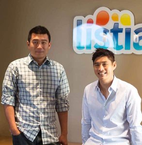 Photo des co-fondateurs de Listia Gee Chuang et James Fong