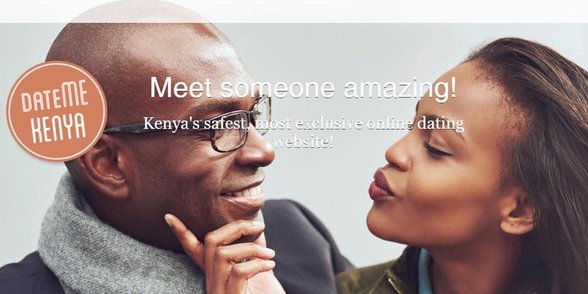 Captura de pantalla de la página de inicio de DateMeKenya