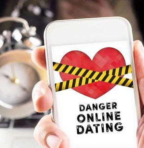 Foto van gevaren voor online daten