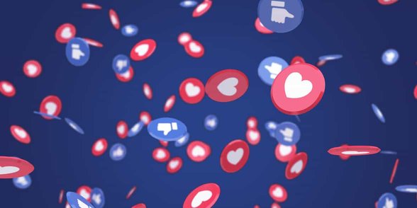 Facebook beğeni ve kalp grafiği