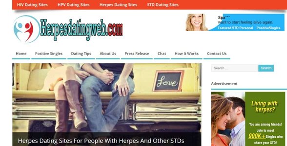 HerpesDatingWeb.com'un ekran görüntüsü