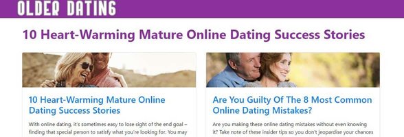Capture d'écran du blog Older-Dating