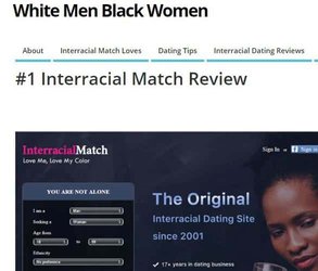 Capture d'écran d'un examen de match interracial