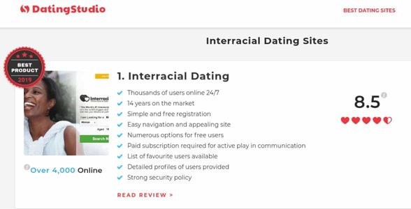 Screenshot van een DatingStudio-recensie