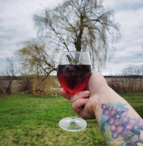 Foto von einem Glas Wein